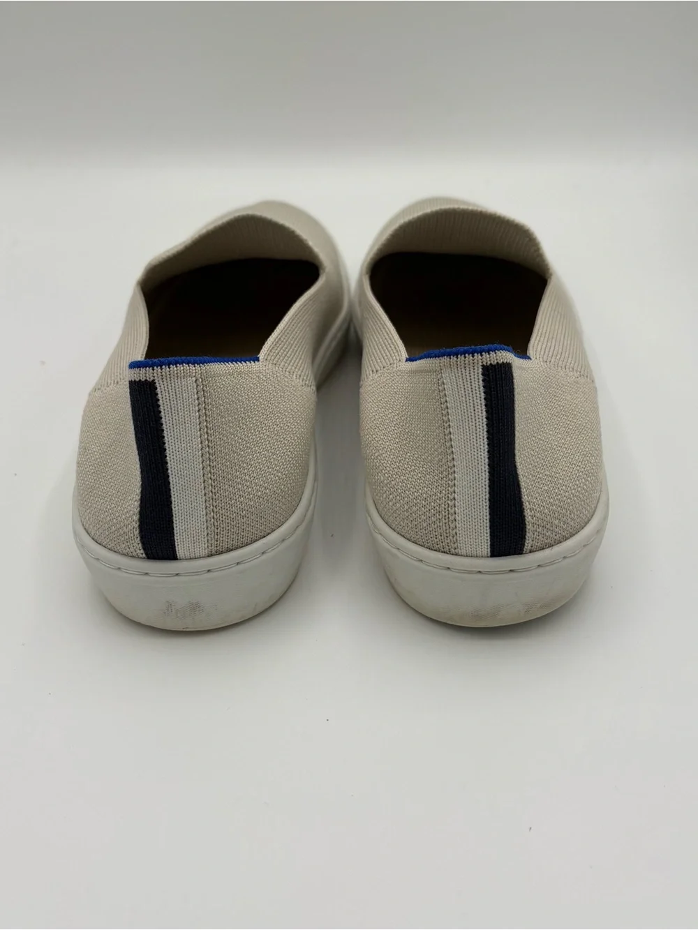 Rothy's The Original Slip On Sneakers Sand Beige Women's Size 7.5 Washable